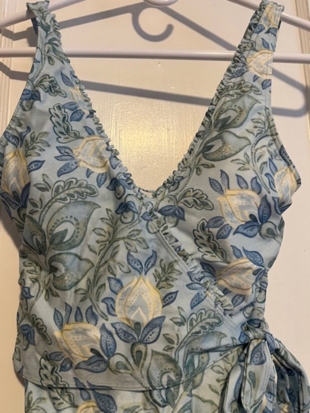 summersalt Blue and White Floral One-Piece Swimsuit - Picture 3 of 7